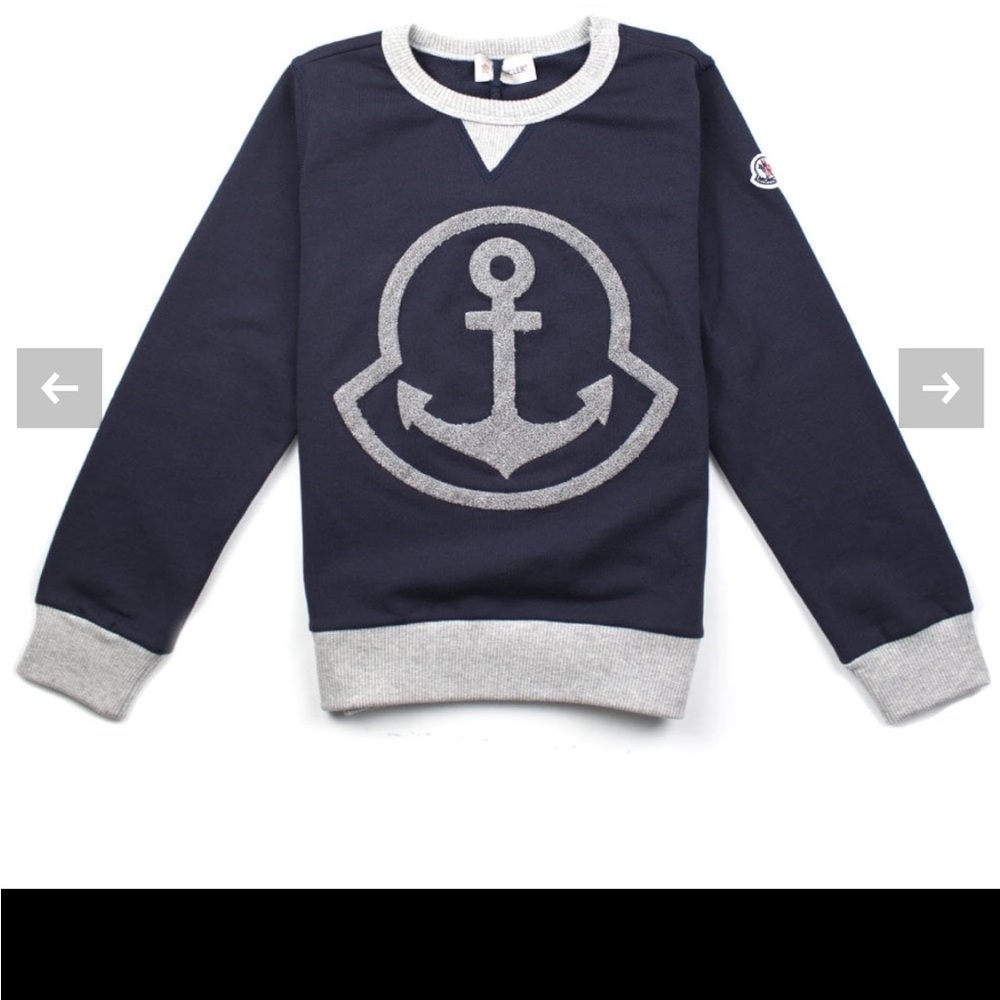 Kids Used MONCLER JUNIOR
Sweatshirt Anchor Navy/Grey
Navy